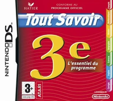 Tout Savoir 3e - L'Essentiel du Programme (France) box cover front